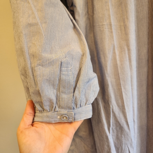 La Cera NWT Chambray Button Up Nightgown Comfort Wear XL 100% Cotton - Picture 9 of 9